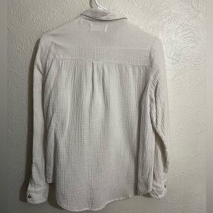 Lucky Brand White Linen Button Down Shirt XS